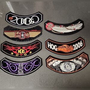 Vintage Lot Of 7 Harley Davidson Motorcycle Owners Hog Patches 2000- 2007 Patch